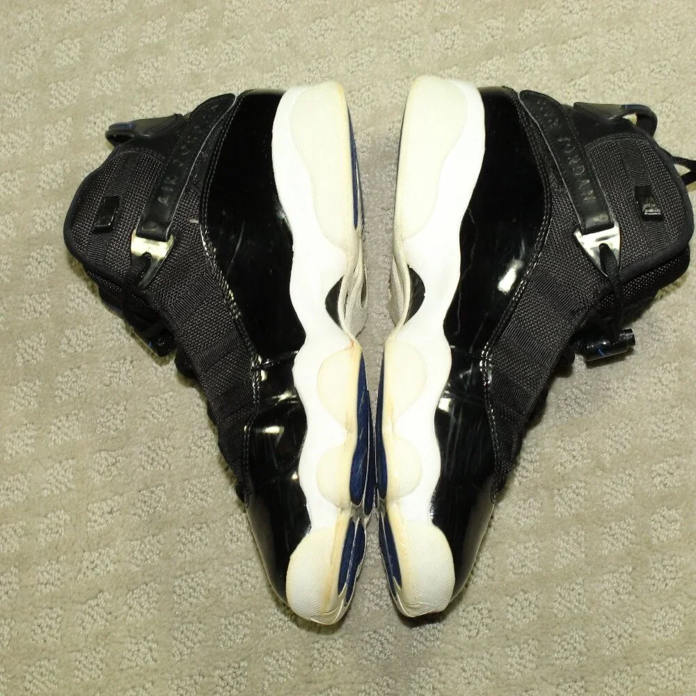 Nike Air Jordan 6 Rings Space Jam Size 9 Black and Blue Athletic Shoes